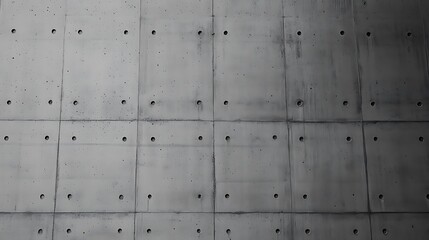 Concrete wall with uniform holes.
