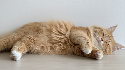 Peaceful Ginger Cat Napping