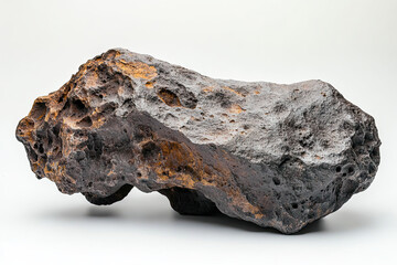Large asteroid on white background