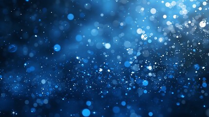 Obraz premium Shimmering Blue Bokeh Background for Design Projects
