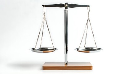 Empty scales on white.