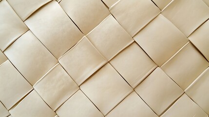 Fototapeta premium Interwoven light tan squares.