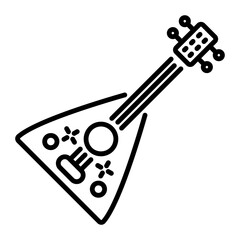 A line icon of balalaika instrument 