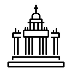 A linear icon of a russian landmark 