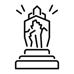 Ice sculpture icon in outline style 