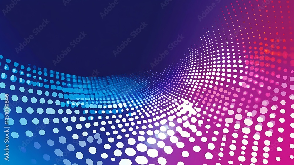 Poster Abstract dots with gradient.