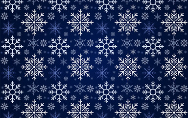 Seamless Christmas snowflakes pattern card and wallpaper design