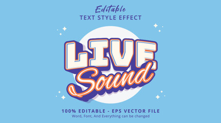 Live Sound Editable Text Effect
