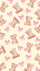 teddy bear with pink coquette