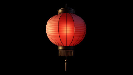 Obraz premium Illuminated Red Chinese Lantern Festive Asian Decor Holiday Light