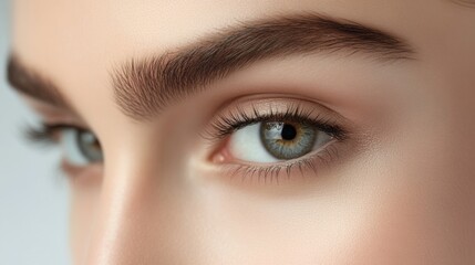 Obraz premium Woman's eye with long eyelashes