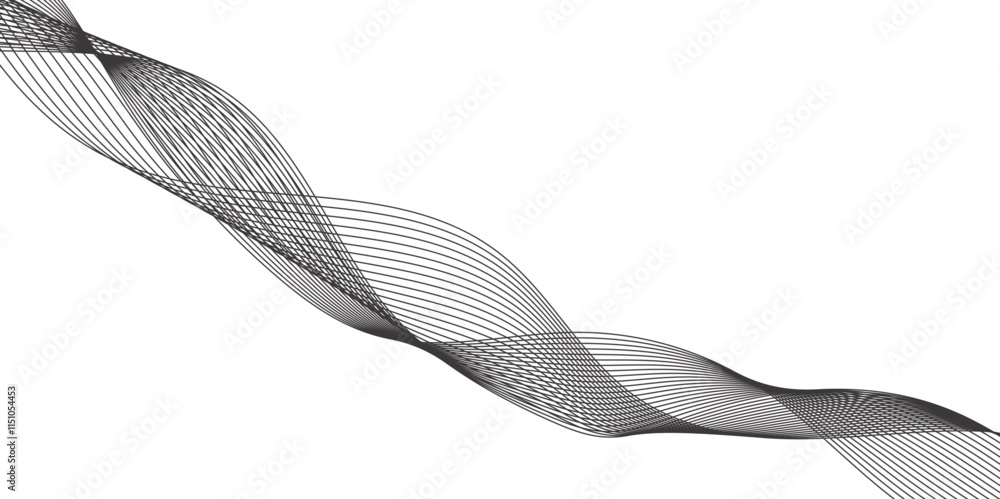 Poster abstract wave element for design. stylized line art background. vector illustration. business lines 