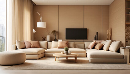 A Contemporary Interior Living Room Design with Modern Aesthetic Appeal