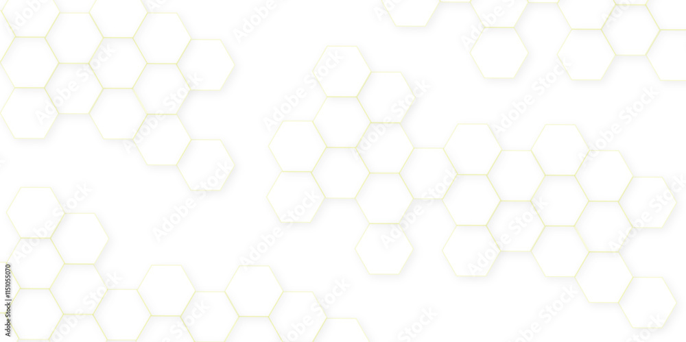 Poster abstract white hexagon concept background. seamless pattern with hexagon. hexagonal white hexagons h