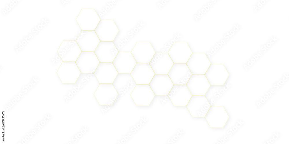 Aufkleber abstract white hexagon concept background. seamless pattern with hexagon. hexagonal white hexagons h
