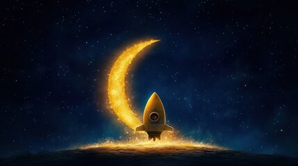 Festive Flair: Santa Claus Rides a Sleek Spaceship Rocket for Holiday Promotions, Greeting Cards, Advertisements & Playful Seasonal Designs