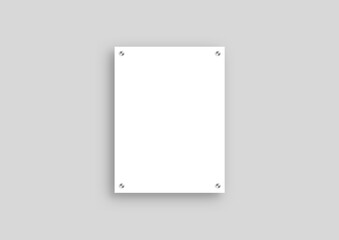 Wall acrylic mockups, Empty wall mockup template
