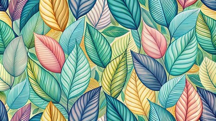 Abstract Leaf Seamless Pattern - Low Light Photography for Wrapping Paper & Textiles