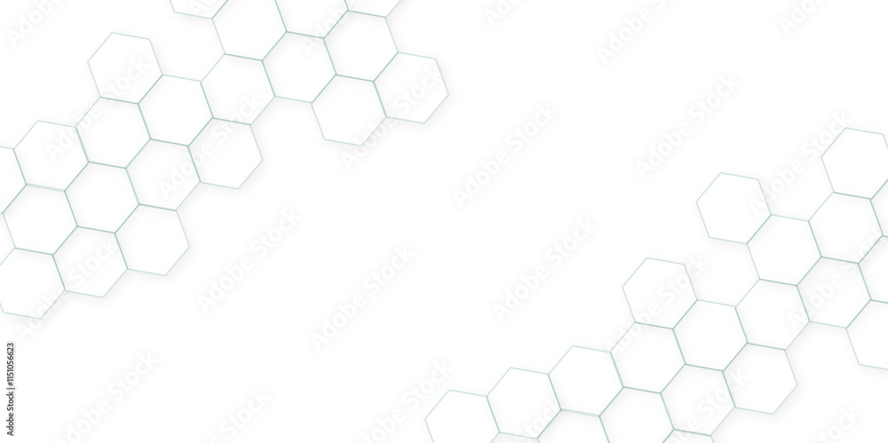 Aufkleber abstract white hexagon concept background. seamless pattern with hexagon. hexagonal white hexagons h