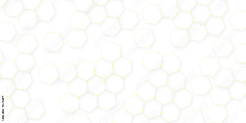Poster abstract white hexagon concept background. seamless pattern with hexagon. hexagonal white hexagons h