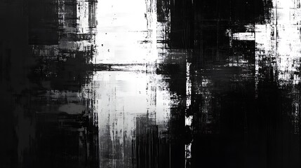 Fototapeta premium Abstract black and white paint strokes.