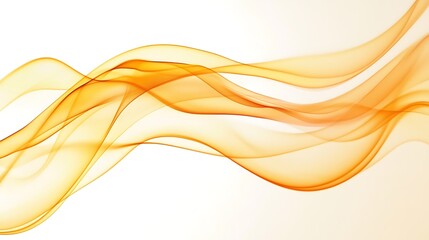 Abstract orange wave design on white background.