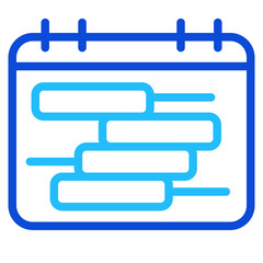 Gantt chart Duoline Icon