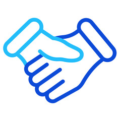 Handshake Duoline Icon