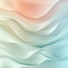 Fototapeta premium Abstract Pastel Wave Background Soft Flowing Elegant Design