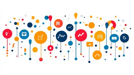 Vibrant employee benefits infographic with colorful icons and bold text isolated on a transparent background for HR presentations