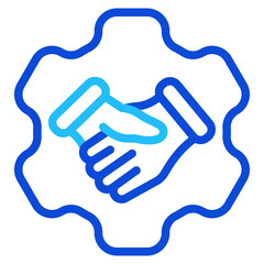 Obraz premium Strategic alliance Duoline Icon