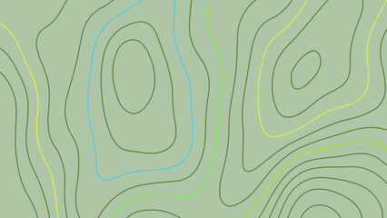  green topographic canyon map, light relief texture.	 Abstract wavy line 3d paper cut blue topography background.