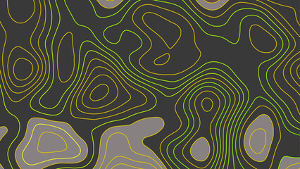 Black geometric abstract background overlap layer on dark space with waves decoration. Topography abstract, beautiful green Background.
