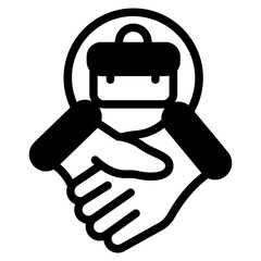 Business deal Glyph Icon