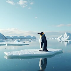 Obraz premium AI penguin