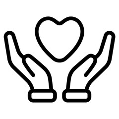 Obraz premium Compassion Line Icon
