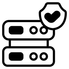 Data security Glyph Icon