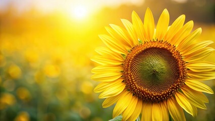 Fototapeta premium Macro sunflower with a nature background in the golden section, sunflower, macro, nature, background, golden section, vibrant