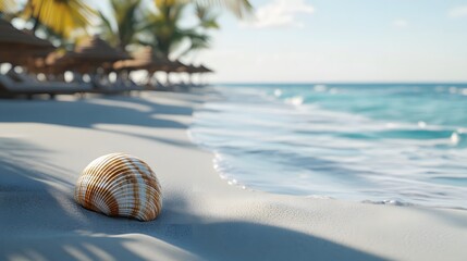 Obraz premium shells on the beach