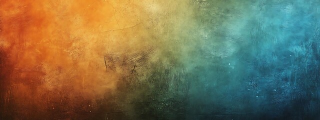 Fototapeta premium Abstract orange, green, blue smoky texture.