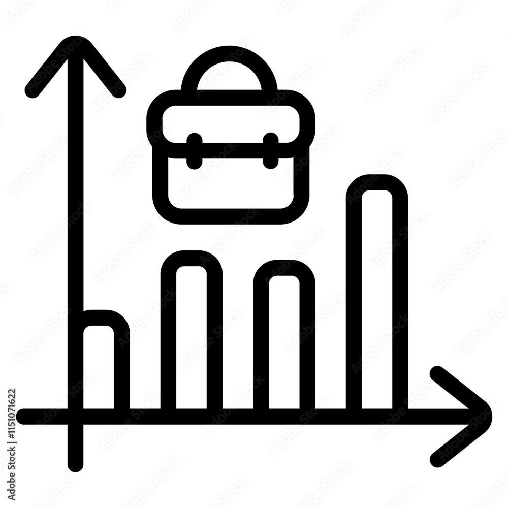 Wall mural Job market trends Line Icon