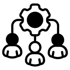 Resource allocation Glyph Icon