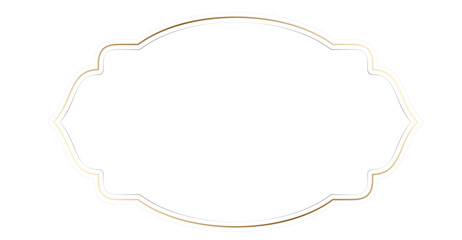 islamic golden frame banner vector. luxury gold arch arabic ornament background illustration