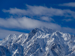 雪の五竜岳　北アルプス　長野県白馬村