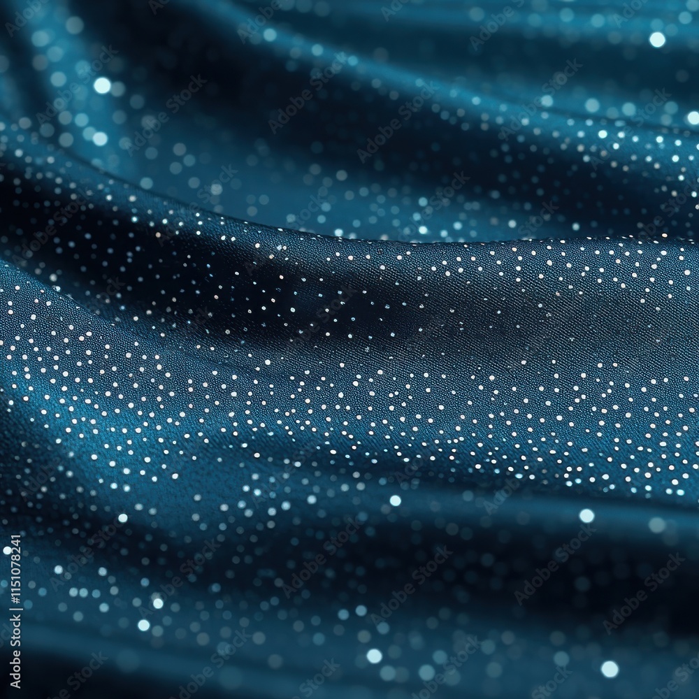 Poster sparkling blue fabric with texture in glittering patterns for background use in fashion, event plann