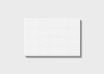 Blank horizontal canvas mockups, Poster Mockup on White Background, 3d render