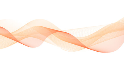 Abstract wave element for design.Wave with lines created using blend tool. Curved wavy line, smooth stripe. 