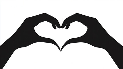 Fototapeta premium Creating heart shape with two hands symbolizes love and connection