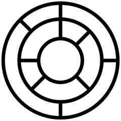 Pie chart Outline Icon, Business Infographic Outline Icon, Growing Graph Outline Icon, Statistic Pie chart.