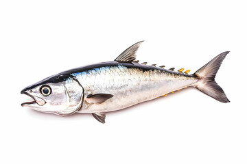 Obraz premium Fresh Whole Fish Displayed on a White Background Perfect for Culinary and Seafood Themes